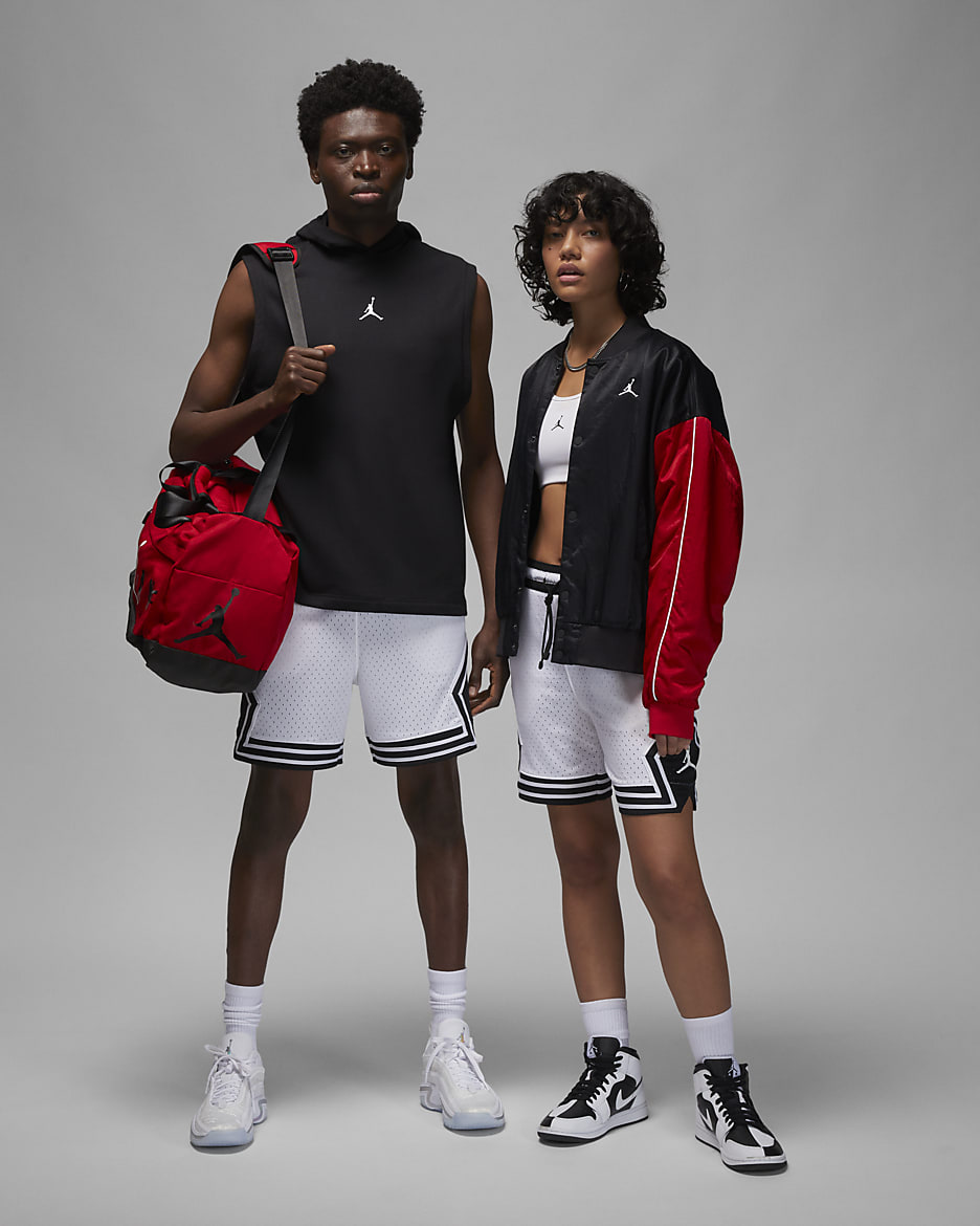 Black and red jordan shorts online